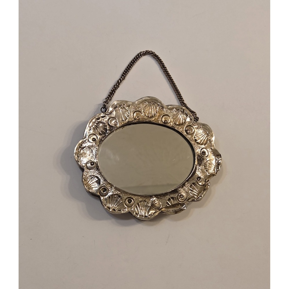 Beautiful Antique Persian Courting Mirror made from 900 Coin Silver - Some Dents